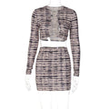 Emily Autumn Sexy Printed Cropped Outfit Two Piece Set - Vestir en Moda