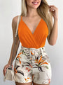 Emily V-Neck Print Set with Belt Summer Women Two Piece Set - Vestir en Moda