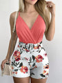 Emily V-Neck Print Set with Belt Summer Women Two Piece Set - Vestir en Moda