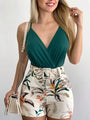 Emily V-Neck Print Set with Belt Summer Women Two Piece Set - Vestir en Moda