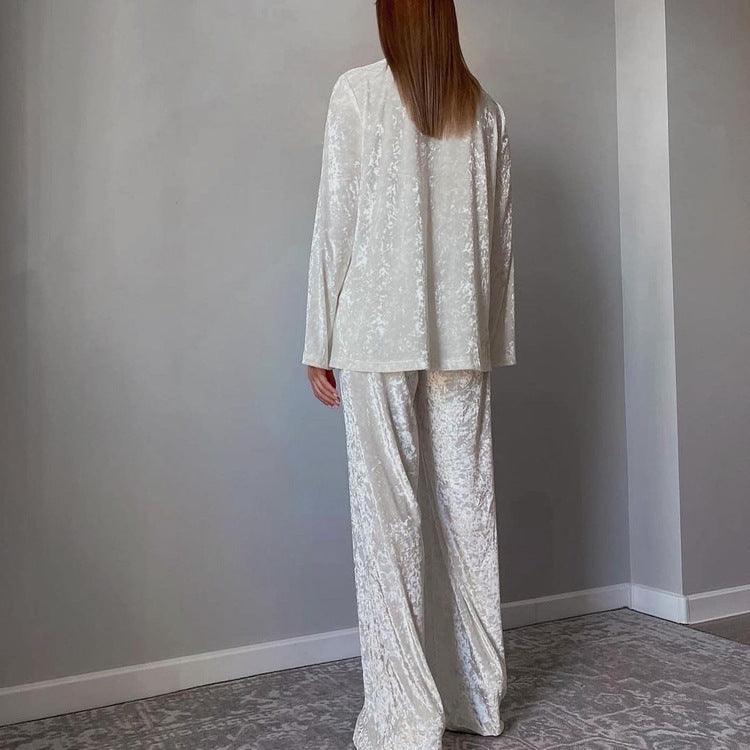 Emily Women Clothing Spring Wide Leg Trousers Two pieces Set - Vestir en Moda