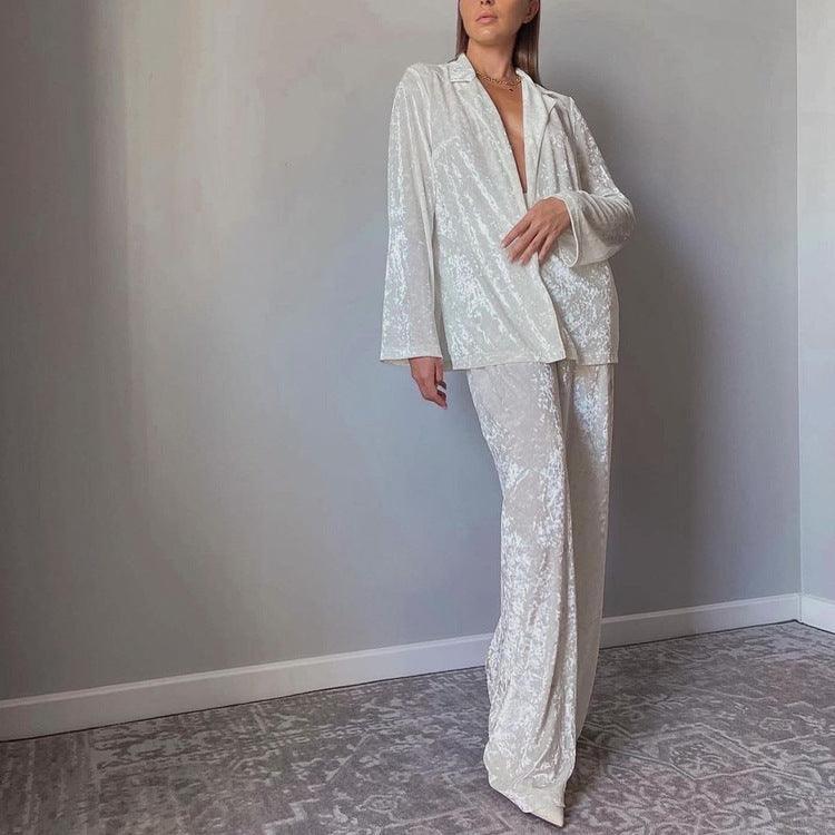 Emily Women Clothing Spring Wide Leg Trousers Two pieces Set - Vestir en Moda