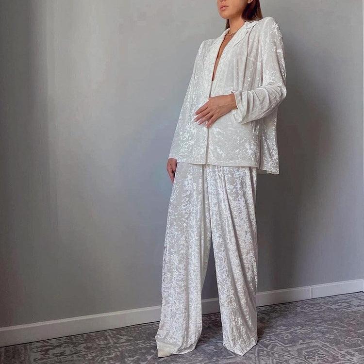 Emily Women Clothing Spring Wide Leg Trousers Two pieces Set - Vestir en Moda