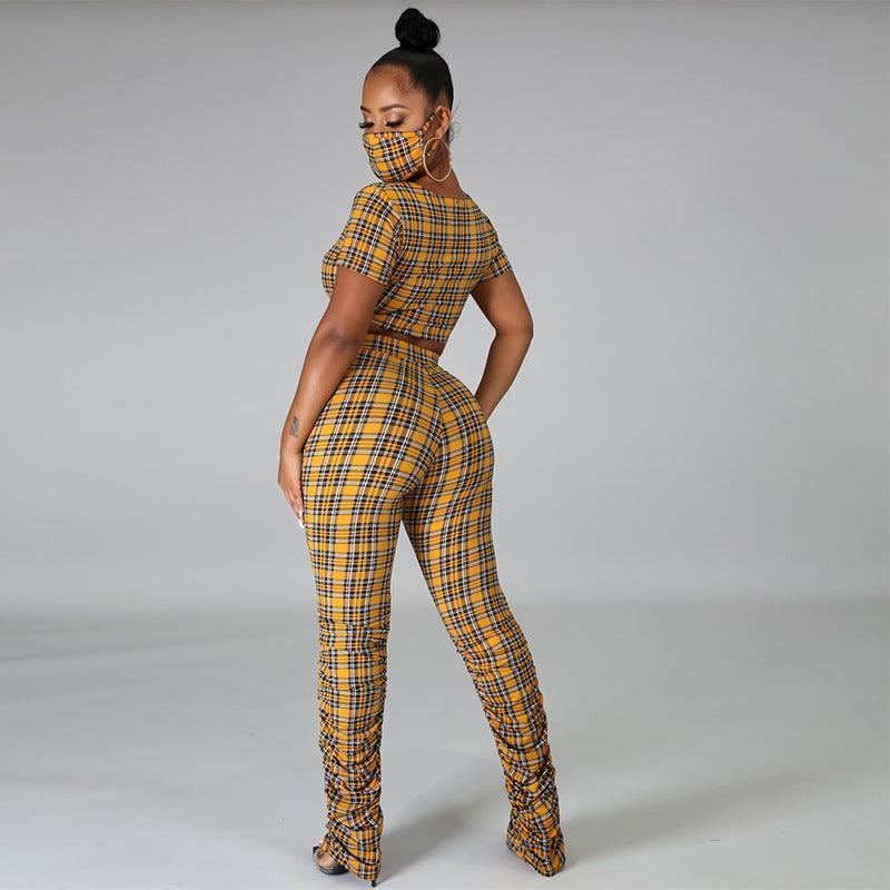 Emma Plaid Women Clothing Suit Three Two pieces sets - Vestir en Moda