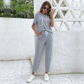 Emma Solid Color Trousers Casual Suit sets - Vestir en Moda