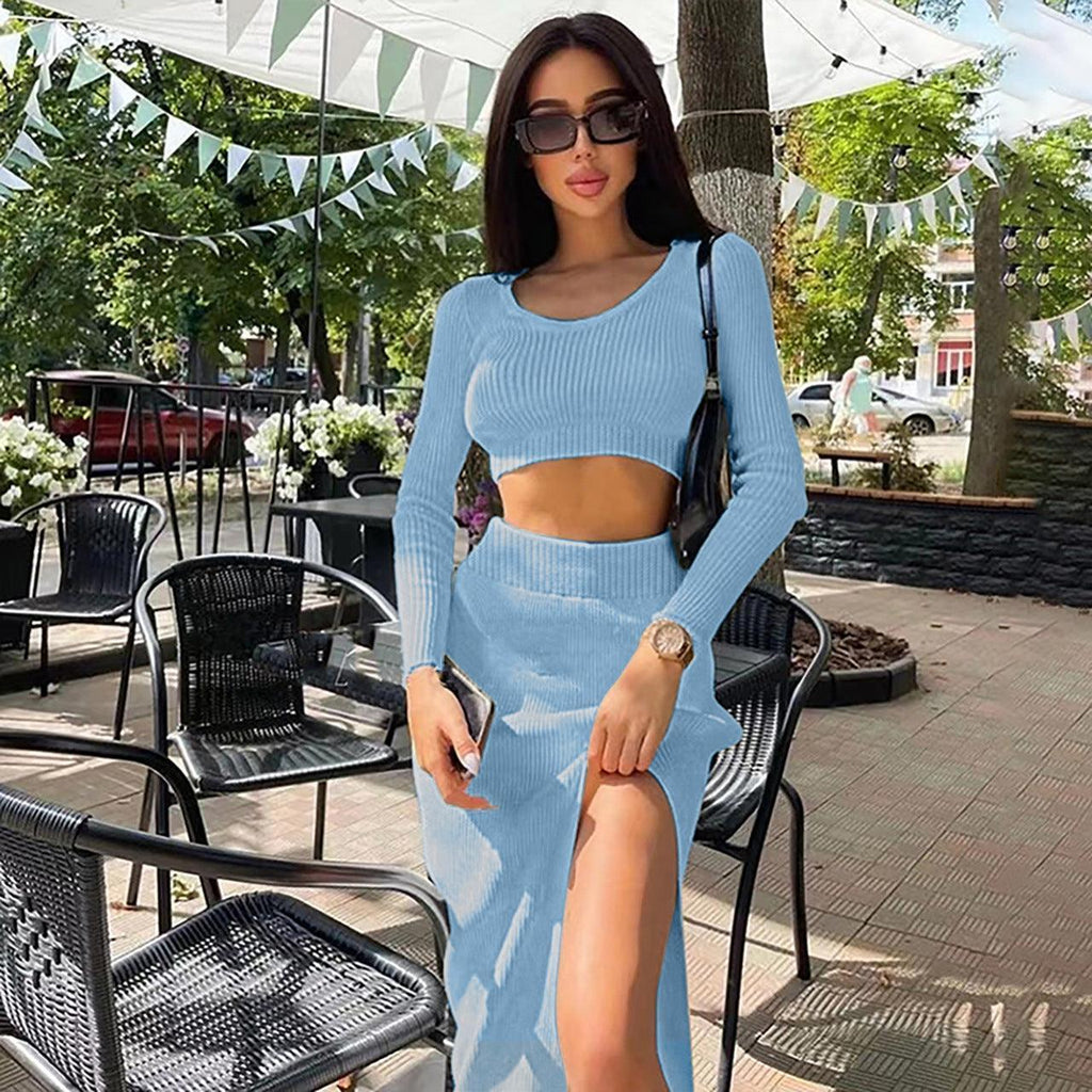 Emma Thread Slit Slim Fit Two Piece sets - Vestir en Moda
