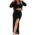 Emma Thread Slit Slim Fit Two Piece sets - Vestir en Moda