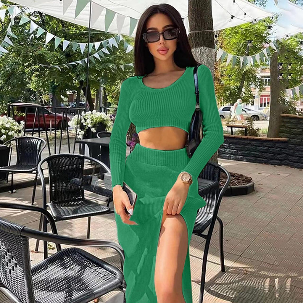 Emma Thread Slit Slim Fit Two Piece sets - Vestir en Moda