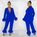 Emma Wear Long Sleeved Solid Color Two Piece Set Women - Vestir en Moda