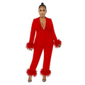 Emma Wear Long Sleeved Solid Color Two Piece Set Women - Vestir en Moda