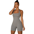 Emmy Clothing Solid Color Casual Exercise Yoga Shaping Romper - Vestir en Moda