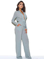 Erika Women Sexy Wide -Leg Deep Sleeve Jumpsuits - Vestir en Moda