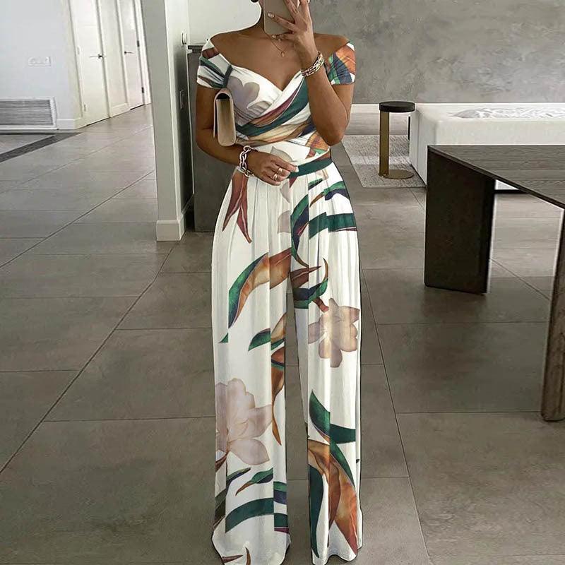 Estefanía Autumn Women Clothing off Printed Waist Controlled Jumpsuits - Vestir en Moda