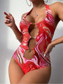 Esther Hollow Out Halter Backless One Piece Swimsuits - Vestir en Moda