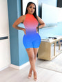 Esther Modern Gradient Color Sleeveless Tight Romper - Vestir en Moda