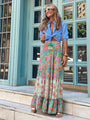 Eve Sexy Tropical Style Floral Printed Maxi Skirt - Vestir en Moda