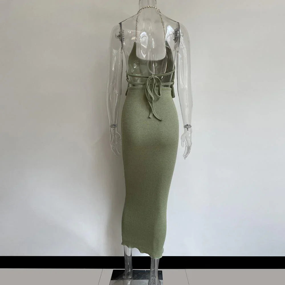 Evelyn Half-Length A- line Strap Type High Waist Two-Piece Sets - Vestir en Moda
