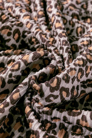 Merida Leopard Ribbed Long Sleeve Two Piece Sets