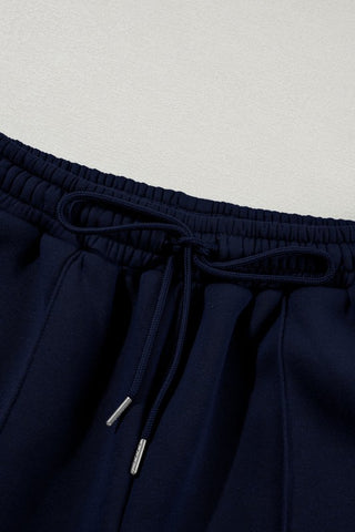 Belen Solid Zip-Up Drawstring Two Piece Sets