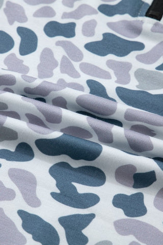 Camila Abstract Camo Polo Collar Two Piece Sets