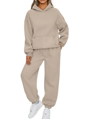 Arianna Full Size Kangaroo Pocket Two Piece Sets