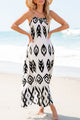Jordy Black Western Aztec Printed Fashion Vacation Sundress