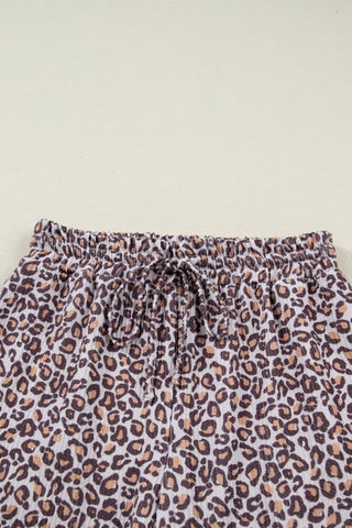 Merida Leopard Ribbed Long Sleeve Two Piece Sets