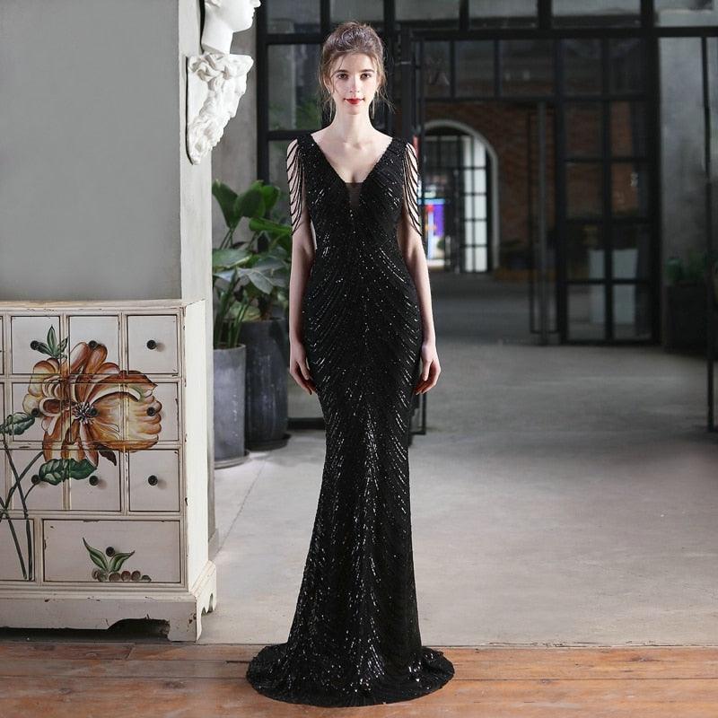 Fabiola Women Beading Long Prom Dresses - Vestir en Moda