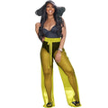 Falla Sexy Sheer Mesh Loose Women Wide-Leg Pants - Vestir en Moda