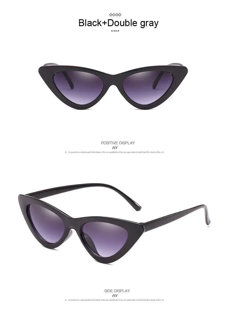 Fashion Cat Eye Woman Designer Vintage Retro Triangular SunGlasses - Vestir en Moda