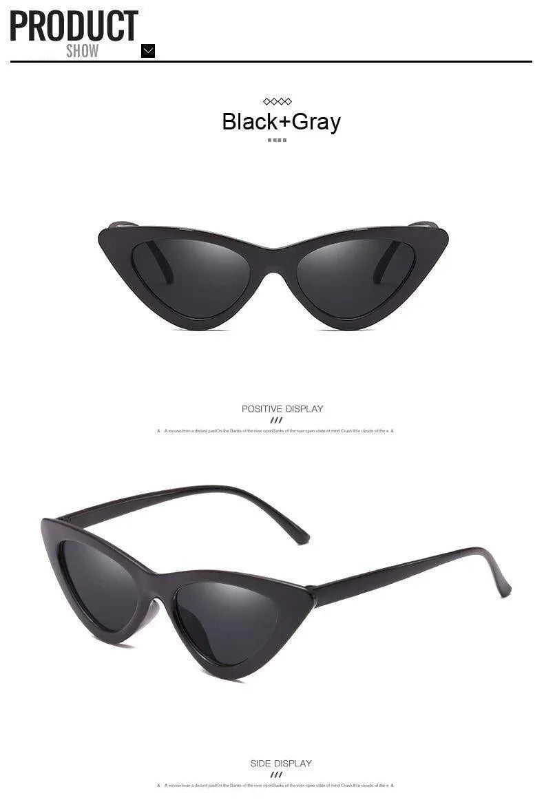 Fashion Cat Eye Woman Designer Vintage Retro Triangular SunGlasses - Vestir en Moda