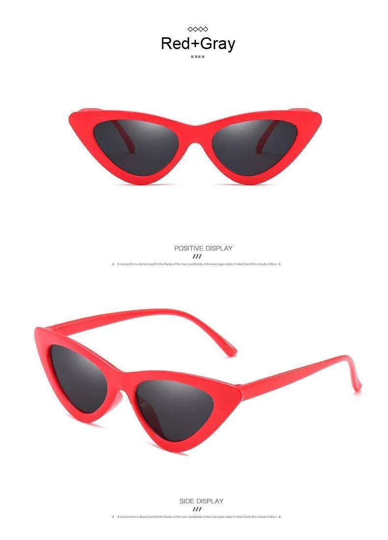 Fashion Cat Eye Woman Designer Vintage Retro Triangular SunGlasses - Vestir en Moda