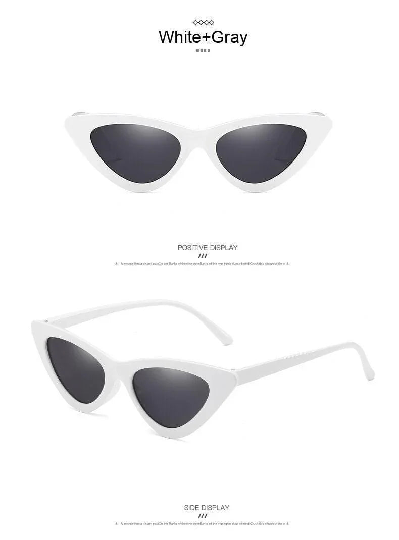 Fashion Cat Eye Woman Designer Vintage Retro Triangular SunGlasses - Vestir en Moda