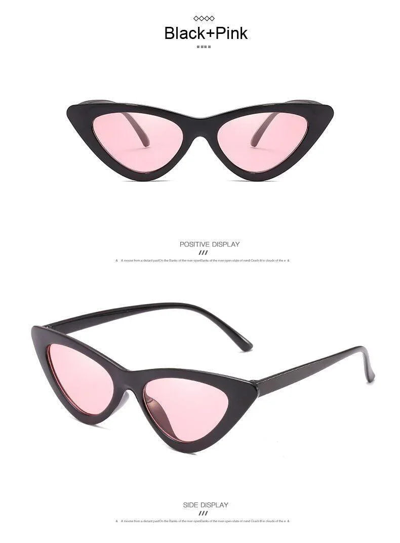 Fashion Cat Eye Woman Designer Vintage Retro Triangular SunGlasses - Vestir en Moda