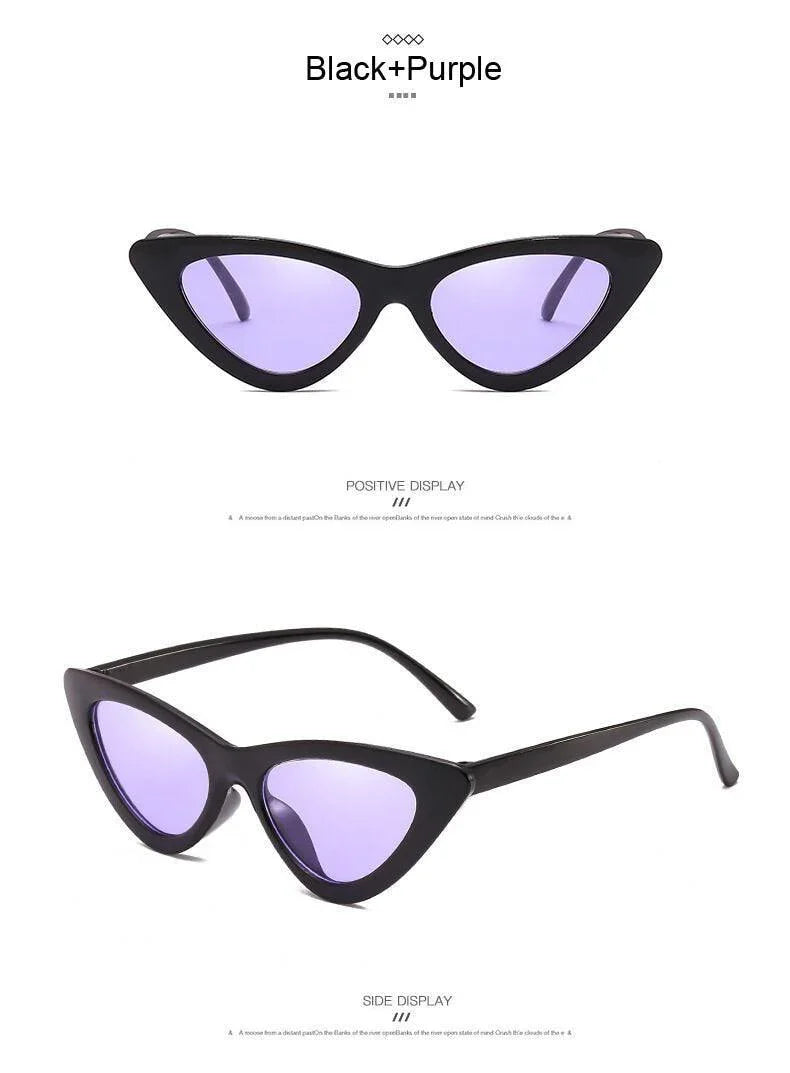 Fashion Cat Eye Woman Designer Vintage Retro Triangular SunGlasses - Vestir en Moda