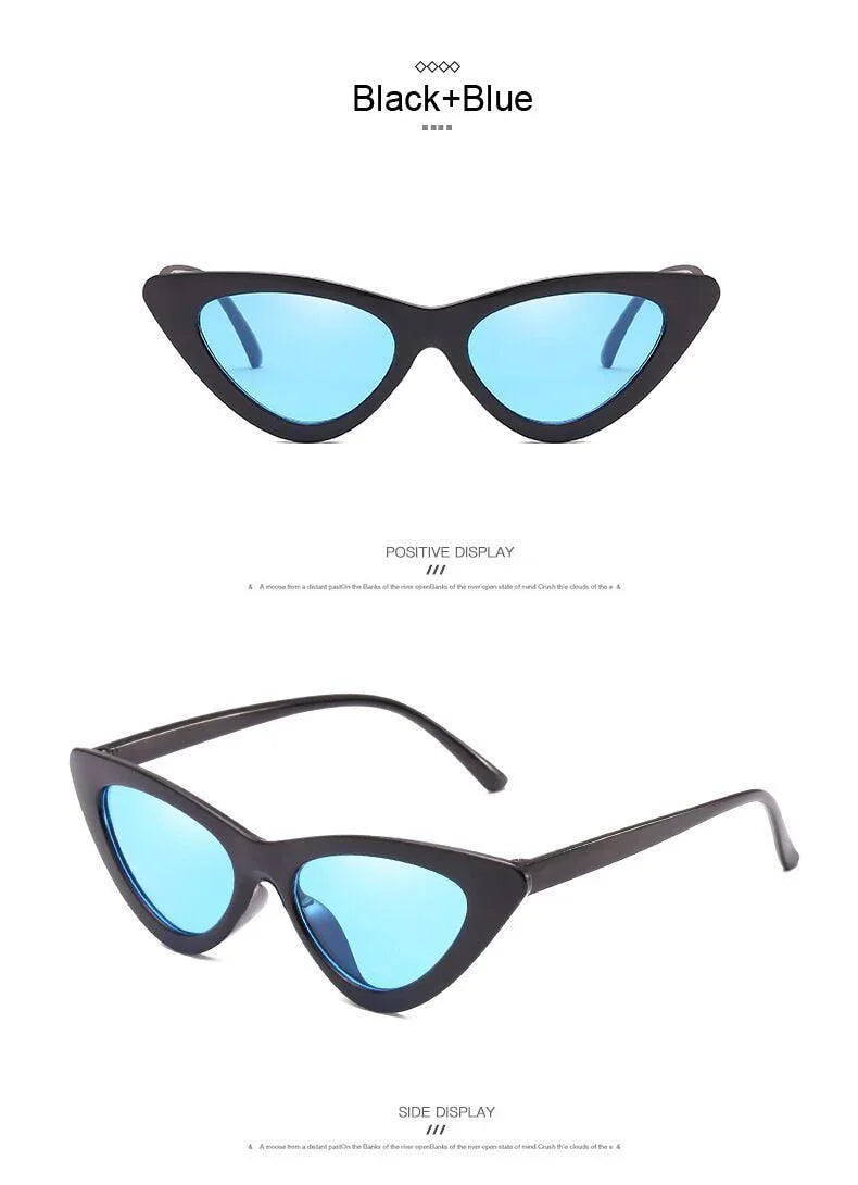 Fashion Cat Eye Woman Designer Vintage Retro Triangular SunGlasses - Vestir en Moda