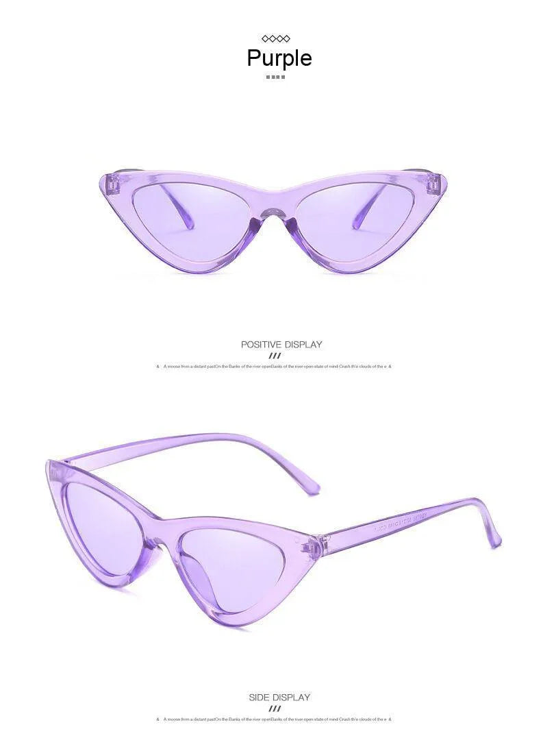 Fashion Cat Eye Woman Designer Vintage Retro Triangular SunGlasses - Vestir en Moda