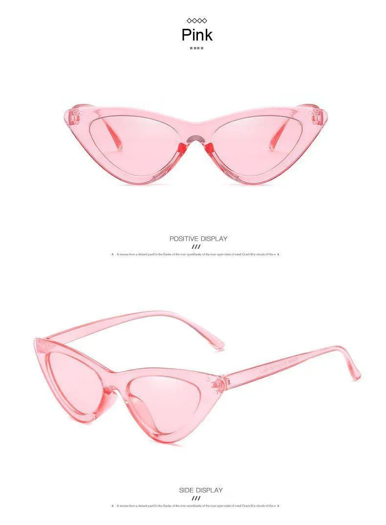 Fashion Cat Eye Woman Designer Vintage Retro Triangular SunGlasses - Vestir en Moda