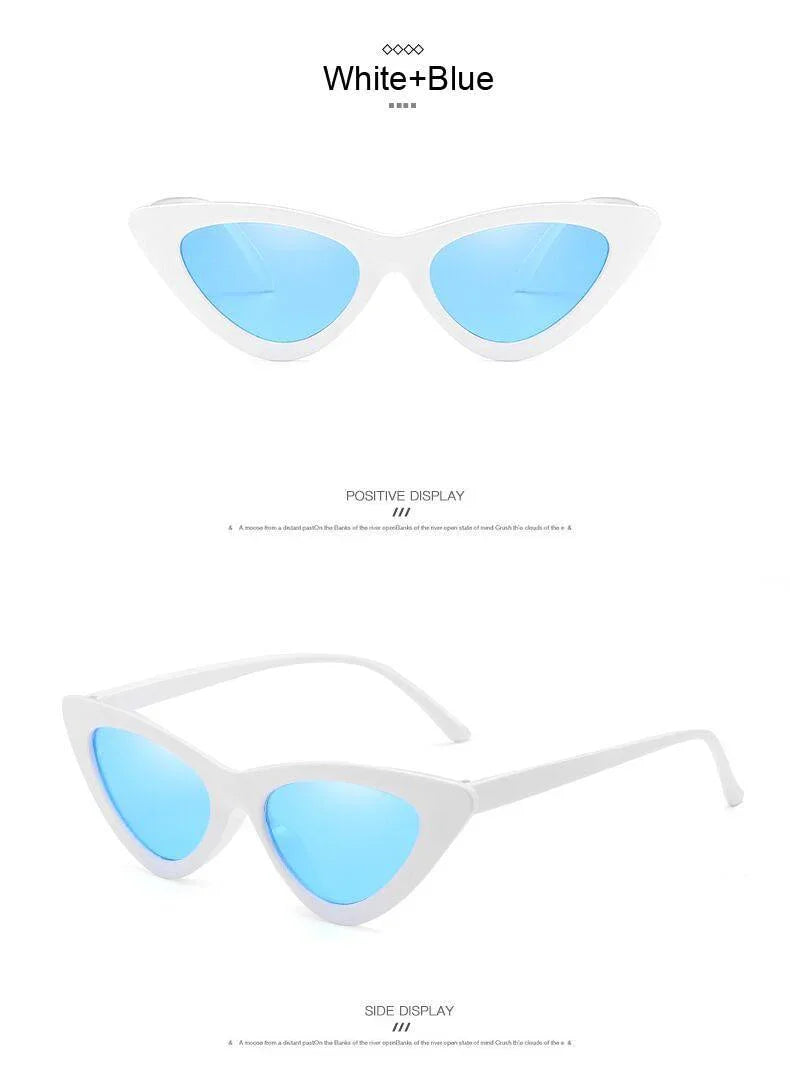Fashion Cat Eye Woman Designer Vintage Retro Triangular SunGlasses - Vestir en Moda