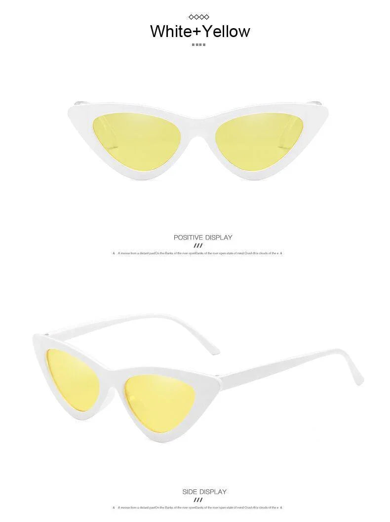 Fashion Cat Eye Woman Designer Vintage Retro Triangular SunGlasses - Vestir en Moda