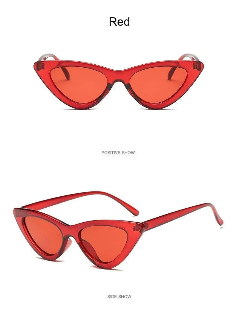 Fashion Cat Eye Woman Designer Vintage Retro Triangular SunGlasses - Vestir en Moda