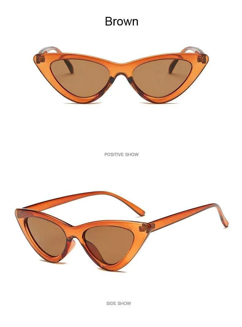 Fashion Cat Eye Woman Designer Vintage Retro Triangular SunGlasses - Vestir en Moda