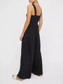 Fausta Women Square Neck Casual Slim Pleated Jumpsuits - Vestir en Moda