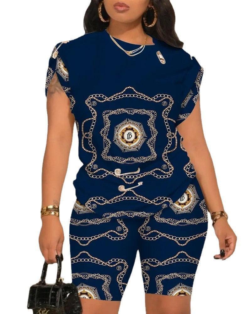 Faye Casual Letter Printed Outfit O Neck Sleeve Two Piece Set - Vestir en Moda
