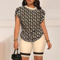 Faye Casual Letter Printed Outfit O Neck Sleeve Two Piece Set - Vestir en Moda