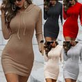 Faye Long Sleeve Elegant Comfy Mini Dress - Vestir en Moda