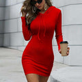 Faye Long Sleeve Elegant Comfy Mini Dress - Vestir en Moda