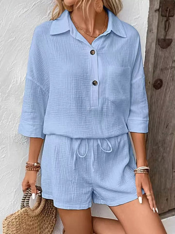 Renata Pretty Button Detail Two Piece Sets