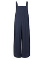 Federica Women Solid Color Casual Button Jumpsuits - Vestir en Moda