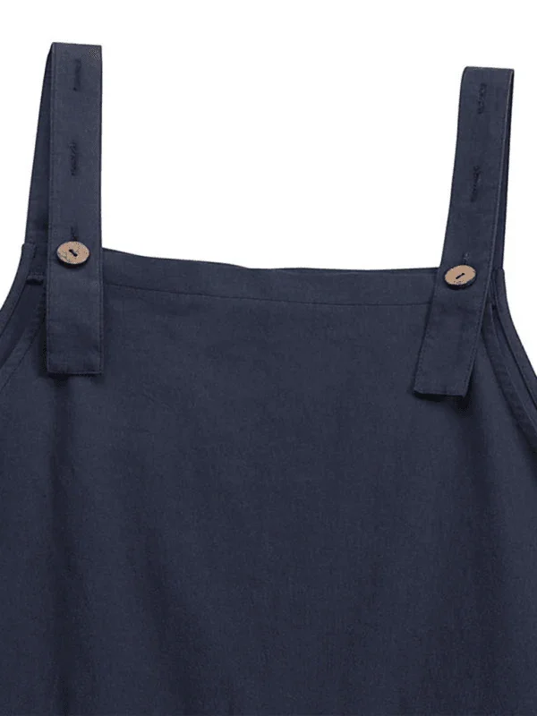 Federica Women Solid Color Casual Button Jumpsuits - Vestir en Moda